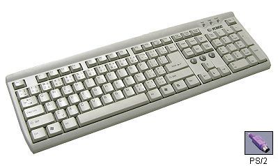 PC KEY PS-2 CZ/SK bílá